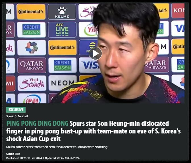 [뉴스 영어] 손흥민과 이강인 멱살 잡고 싸웠다는 영국 뉴스 기사 전문 해석