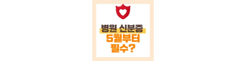 병원 신분증 5월부터 필수 지참 필요한 이유, 대체 가능 신분증 종류 (모바일 건강보험증 발급 방법)